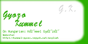 gyozo kummel business card